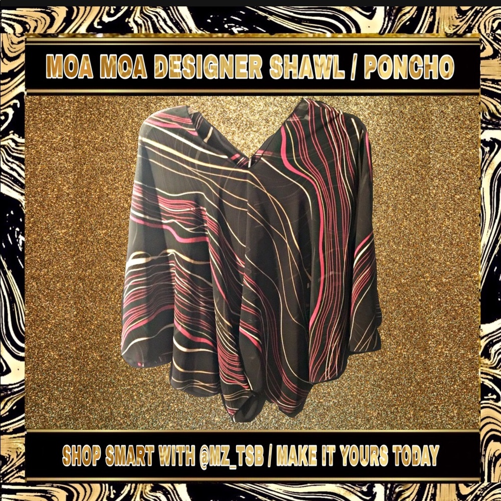 🔲🔳🔲  DESIGNER SHAWL / PONCHO 🔲🔳🔲 MOA MOA